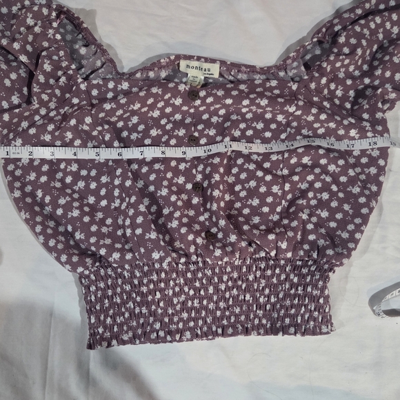 Monteau Mauve Floral Blouse - Picture 5 of 6